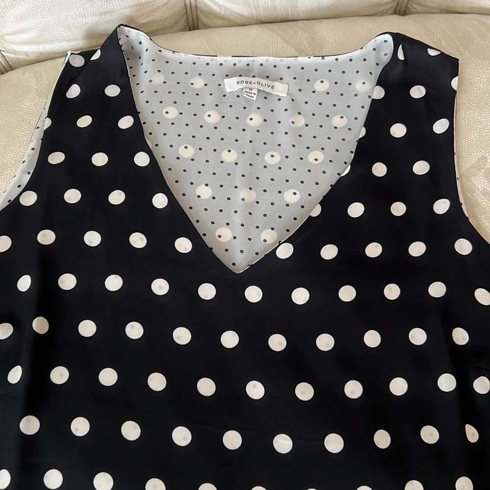 NWOT Rose and Olive layered sleeveless V-neck